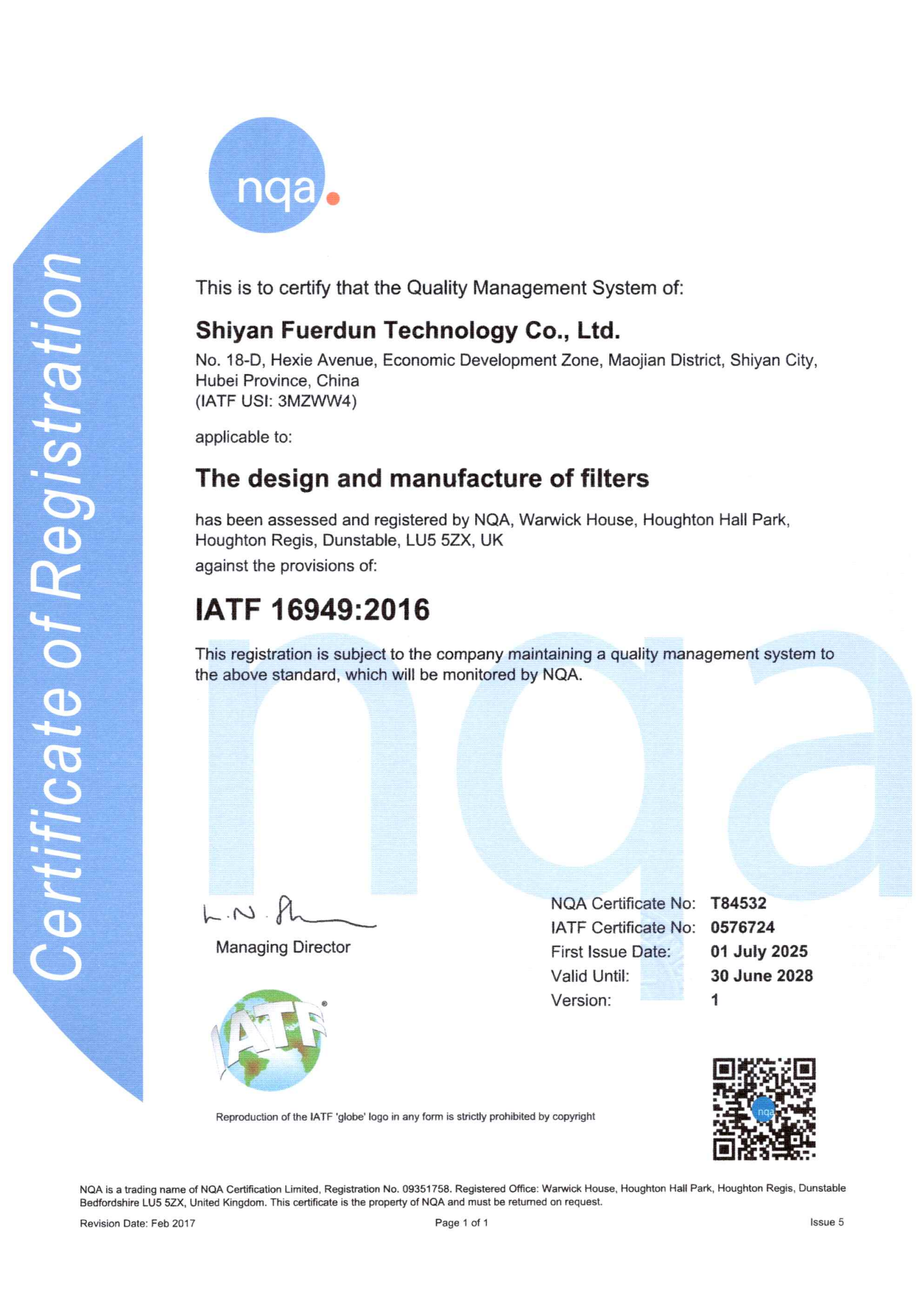 The design and manufacture of filters